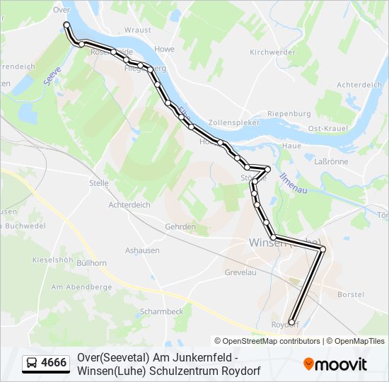 4666 bus Line Map