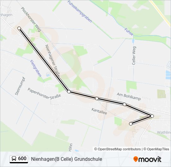 600 bus Line Map