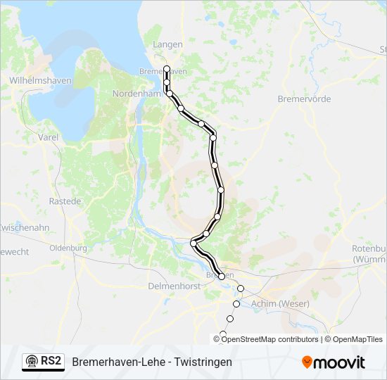 Метро RS2: карта маршрута