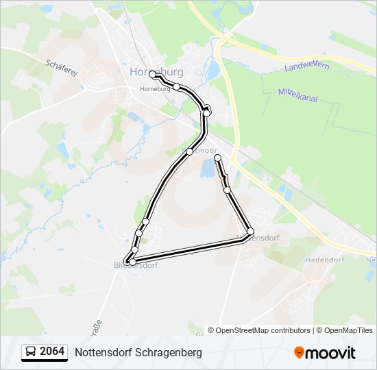 2064 bus Line Map