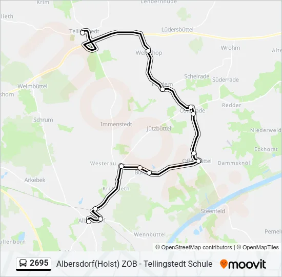 2695 Bus Line Map