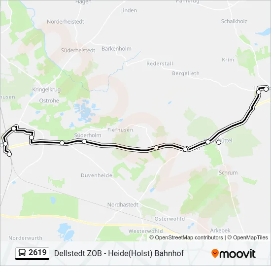 2619 Bus Line Map