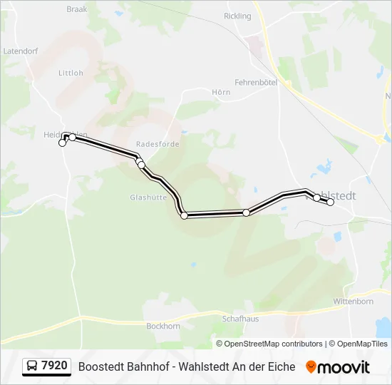 Автобус 7920: карта маршрута
