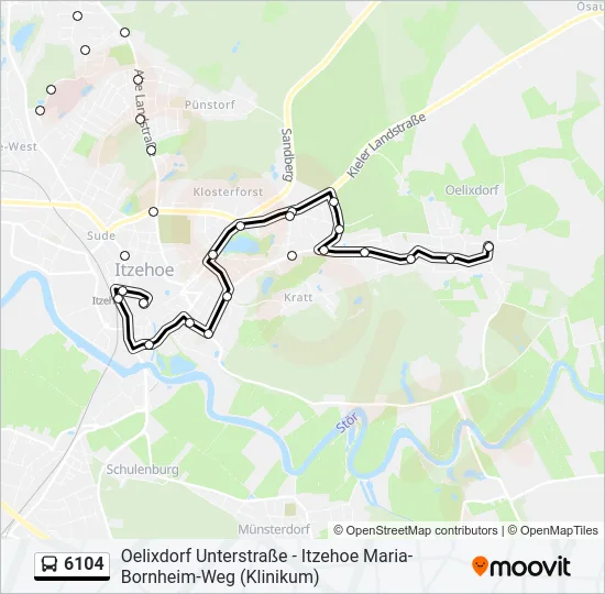 6104 Bus Line Map