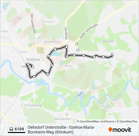 6104 Bus Line Map