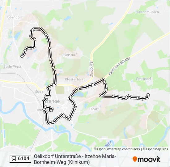 6104 Bus Line Map