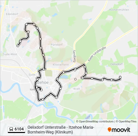 6104 Bus Line Map