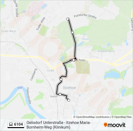 6104 Bus Line Map