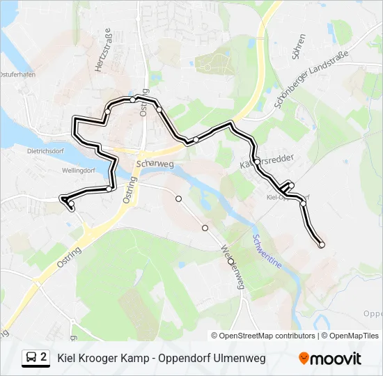 Автобус 2: карта маршрута