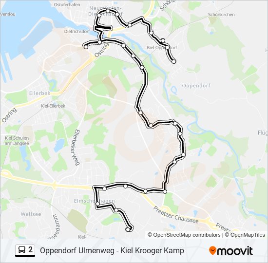 2 bus Line Map