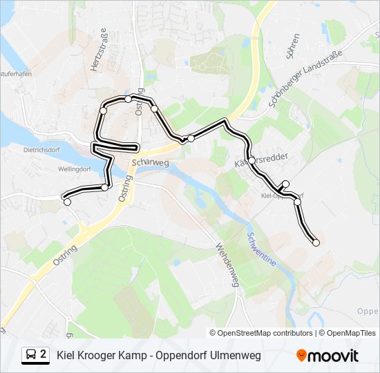 Автобус 2: карта маршрута