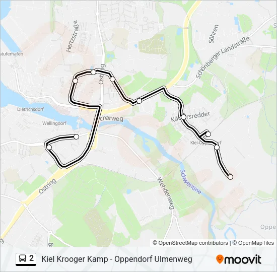Автобус 2: карта маршрута