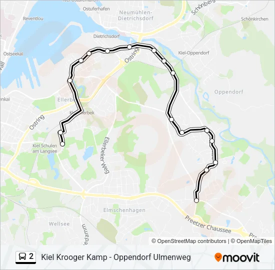 Автобус 2: карта маршрута