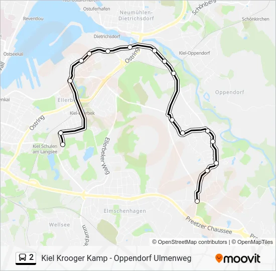 Автобус 2: карта маршрута