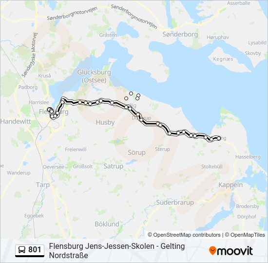 801 Route: Schedules, Stops & Maps - Flensburg St. Franziskus-Hospital ...