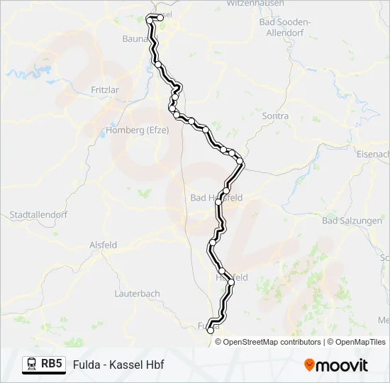RB5 Train Line Map