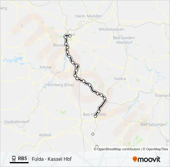 RB5 Train Line Map