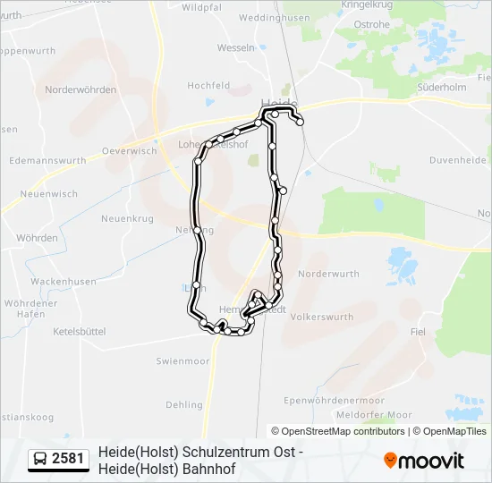 2581 Bus Line Map