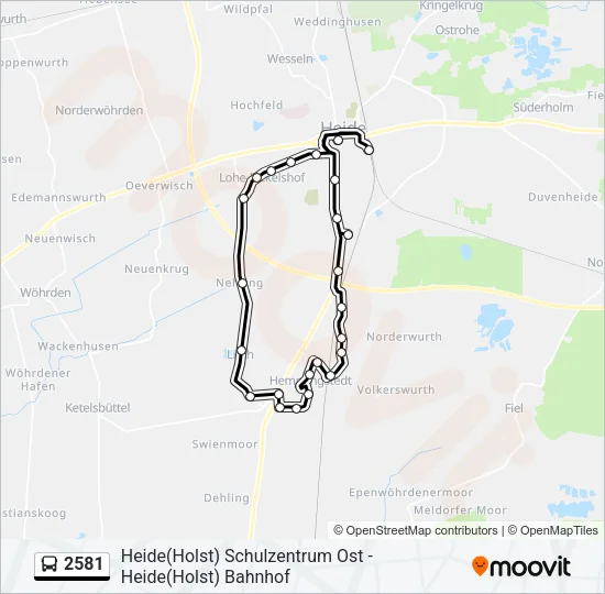 2581 Bus Line Map