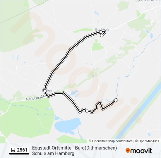 Автобус 2561: карта маршрута