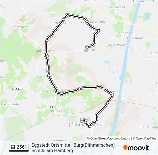 2561 Bus Line Map
