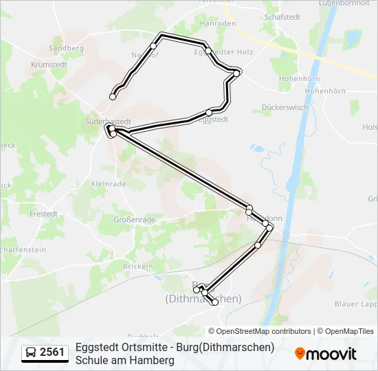2561 Bus Line Map
