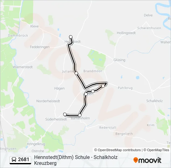 2681 Bus Line Map