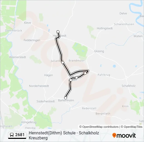 2681 Bus Line Map
