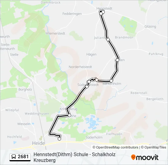 2681 Bus Line Map