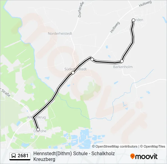 2681 Bus Line Map