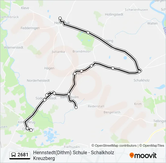 2681 Bus Line Map