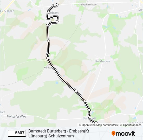 5607 bus Line Map