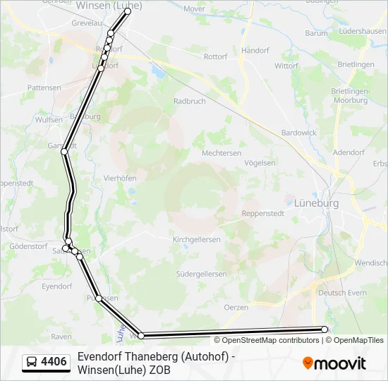 Автобус 4406: карта маршрута