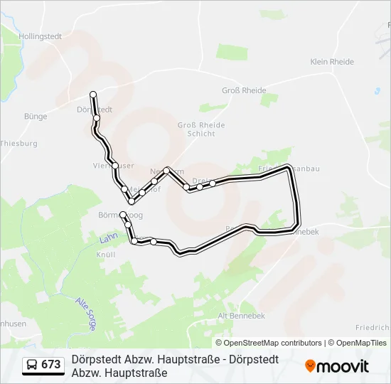 Автобус 673: карта маршрута