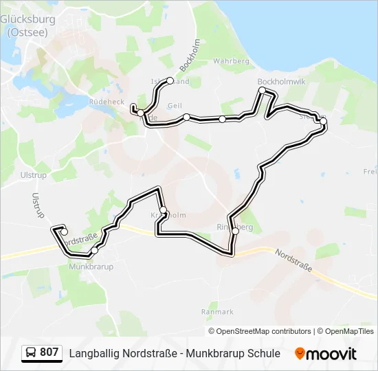 Автобус 807: карта маршрута