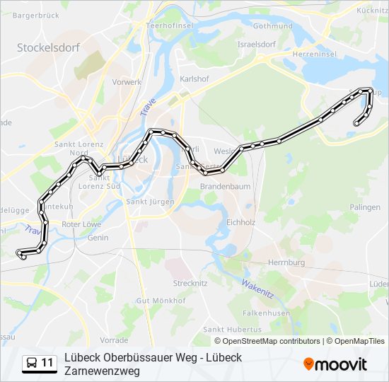 11 Route Fahrpläne, Haltestellen & Karten Oberbüssauer Weg