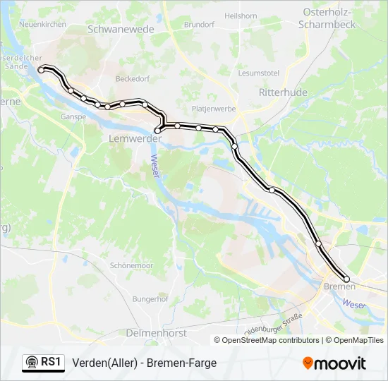 RS1 Subway Line Map