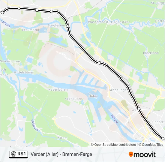 RS1 Subway Line Map