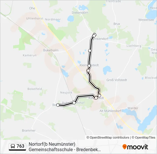 Автобус 763: карта маршрута
