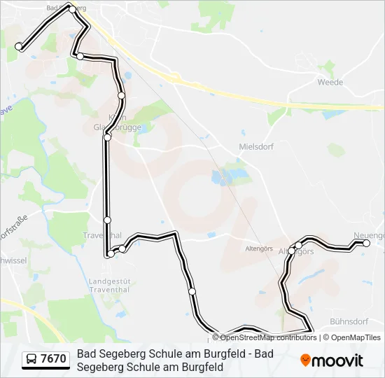 7670 Bus Line Map