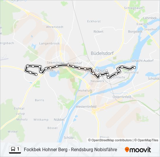 1 bus Line Map