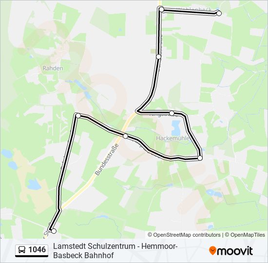 1046 bus Line Map