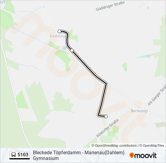 5103 bus Line Map