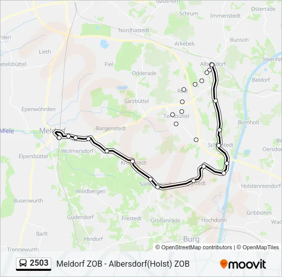 2503 Bus Line Map
