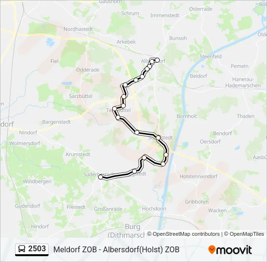 2503 Bus Line Map