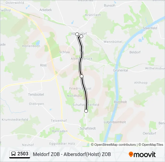 2503 Bus Line Map