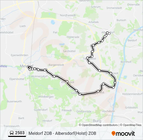 2503 Bus Line Map