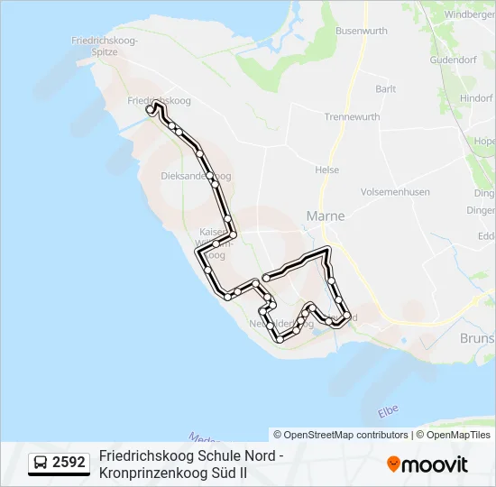 2592 Bus Line Map