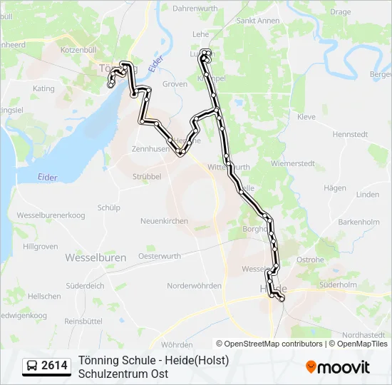 2614 Bus Line Map