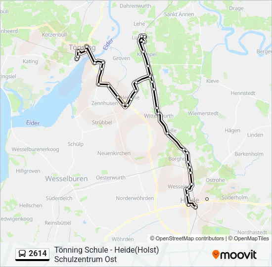 2614 Bus Line Map